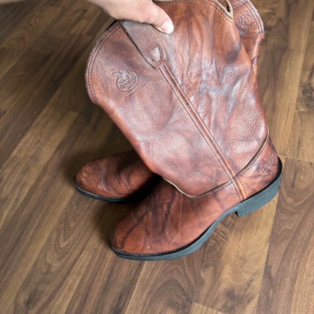 Brown Leather Cowboy Boots
